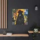 Matte Canvas, Stretched, 1.25" Wiccan, witchcraft collage salem trials, abstract