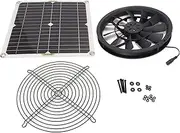 Solar Panel Fan Kit for RV, Yacht, Greenhouses, and Bathroom - 10in Diameter Ventilator with Solar Power Technology