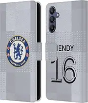 Head Case Designs Officially Licensed Chelsea Football Club Edouard Mendy 2021/22 Players Home Kit Leather Book Flip Case Cover Compatible with Samsung Galaxy A15