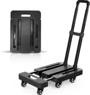 Folding Hand Truck,500Lb Folding Trolley Platform Cart,Heavy Duty Dolly Cart ...