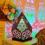 Bohemian LED Light Colorful Starry Sky Projector Night Light Room Decor Romantic Projection Lamp for Children Gifts Table Lamp