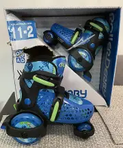 Roller Derby Sport Youth Kids' Quad Adjustable Roller Skate - Dinosaur: 11-2