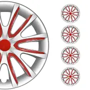 16" Wheel Covers Hubcaps for Hyundai Grey Red Gloss