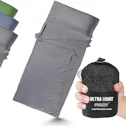 Frelaxy Ultralight Sleeping Bag Liner - Lighter & Compact, 3 Sizes Travel Sheets & Adult Sleep Sack, Comfy Breathable & Cooling & Silky Soft, Quick-Drying, for Backpacking, Hotel, Camping, Hostels
