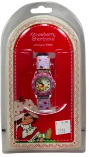 Strawberry Shortcake Watch Analog Diver Bezel & Swing Purple Band Wrist Vintage