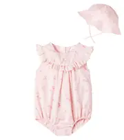 [Chloe Kids] Chloé Kids Baby cotton hat and playsuit set M 12 pink