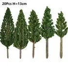 20pcs-Model Trees 13cm Model Pine Trees HO Scale Train Railroad Landscape Layout