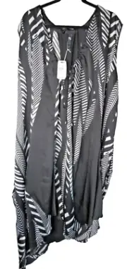 TAKING SHAPE - Media puzzle dress - size 18 - hi - low - drawstring - nwts #1144