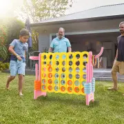CostwayOversized Jumbo 4-to-Score Game Set with Quick-release Lever-Pink