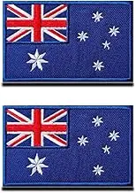 2 Packs Australia Flag Patch Commonwealth of Australia Flags Tactical Australian Embroidered Hook and Loop Patch Pride Flag Patch for Clothes Hat Backpack Team Working Sport Military Patch