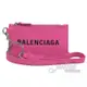 【全新現貨 優惠中】BALENCIAGA 巴黎世家 594548 品牌LOGO頸掛牛皮證件零錢包.桃現金價$8,800