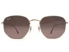 Ray-Ban Sunglasses RB3548-N 9124/43 Gold Hexagonal Frames Purple Gradient Lenses