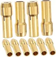TEHAUX Rotary Tool Brass Collet 10pcs Die Collet Grinding Machine Quick Release Chuck Easy Tool Change