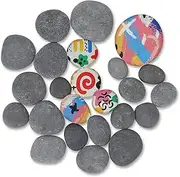 18 Stones for Painting, Pebbles Stones Painting for Decorative Stones, Garden Stones, Plant Stones, Decorative Stones, Garden Stone Pictures, Pebbles Stone, DIY River Pebbles, Natural Stone for
