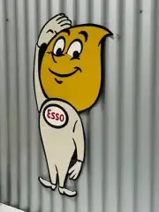 ESSO DRIP MAN HUGE METAL SIGN AUSTRALIAN MADE OIL CAN MR DROP