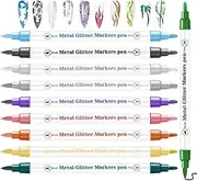 Nail Polish Pens,Double Tipped 10 Colors Markers Set For Nail Painting - Quick Drying Acrylic Paint Point Liner For Manicure Design At Home Salon