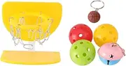 Toddmomy Parrot Training Basketball Toy Set for Cockatiel Bird Toys for Intelligence Development Exercise (mini Hoop 5 Balls)