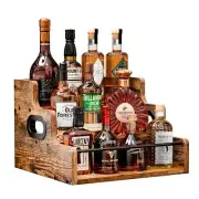 KLM Liquor Bottle Display Shelf, Coffee Syrup Rack Organizer, 3 Step Countert...