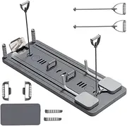Foldable Pilates Board, Multifunctional Abdominal Roller Board, Upgraded Pilates Reformer Machine with Automatic Rebound, Full Body Workout Equipment for Women Men