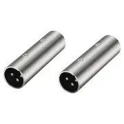 Geekria XLR Male to XLR Male Microphone Cable Adapter 2 Pack