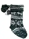 Hearth & Hand With Magnolia Target Xmas Stocking Green White Knit Tassles 20"