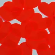 Heart Vinyl Shape 35mm Red Go Go Fluorescent Edge Glow