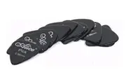 Set of 12x Alice Guitar Picks - 0.71mm - Black - Strong Flexible Celluloid