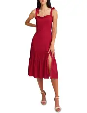 [Belle & Bloom] Summer Storm Midi Dress in Red