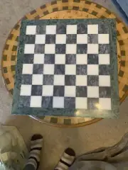 "Green Marble Chess Set – Handmade Vintage, Unique Valentine’s Gift for Her!"