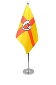 ULSTER DELUXE SATIN TABLE FLAG 9"X6" NORTHERN IRELAND IRISH
