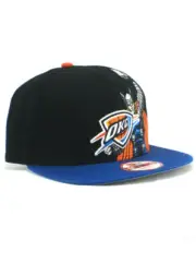 New Era NBA Oklahoma City Thunder 9fifty Snapback Hat OKC Thor Adjustable Black