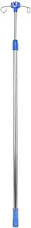 Stainless Steel IV Pole Adjustable Height 35'' to 63'' IV Stand 3 Hooks Bed Socket Telescoping IV Pole for Nursing Bed,13mm-22mm