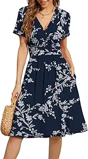 [WEACZZY] Women's Short Sleeve Casual Scoop Neck Button Side Shirt Tunic Top