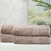 Renee Taylor Stella 4 Piece Pewter Bath Towel Pack