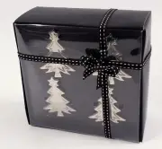 Christmas Tree Napkin Rings Metal Set of 4 New Made in India Gift Boxed