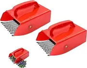 Berry Picker, 2 Pack Berry Pickers and Rakes with Metallic Comb and Ergonomic Handle for Easier Berry Picking, Blueberry Rake Scoop for Blueberries, Lingonberries and Huckleberries(2 Pack)