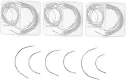 BEBEMOKO 40 Pcs Curved Sewing Needles Metal c Type Hand Sewing Needles for Craft Projects and Repairing