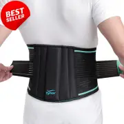 Lumbar Support Belt Adjustable Back Brace Lower Pain Relief Sciatica Herniated D