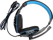 Wisoqu Wire Gaming Headset with Adjustable Mic, High Sound Quality Over Ear Headhones HiFi StereoNoise CancellingComfortable Earmuffs, 3.5mm Jack, for PUBG PC Mobile Phones