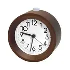 Reviday Alarm Clock, Wooden Analog Table Clock, Alarm, Stylish, Snooze Included,