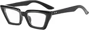 Retro Cat Eye Anti Blue Light Glasses for Men and Women Trendy Trend 80s 90s Thick Frame Eyewear