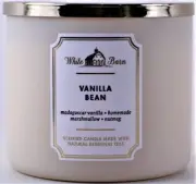Bath & Body Works White Barn VANILLA BEAN 3 Wick 14.5Oz Scented Candle
