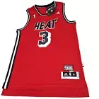 Dwayne Wade Jersey 3 Miami Heat Adidas Swingman Hardwood Classics Red Size M