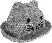 [DEARMAMY] Brim Bucket Hats Kid Beach Caps for Children Lightweight Breathable Hat for Outdoor Grey