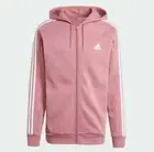 ADIDAS MEN'S ESSENTIALS FLEECE FULL-ZIP BELOVED CRIMSON HOODIE #IX0166 SIZE XL