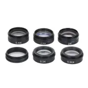 For Industry Barlow Auxiliary Glass Lens for C MOUNT Microscope Camera