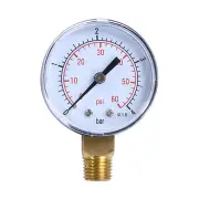 Ts-50-4 Practical Pool Spa Filter Water Pressure Gauge Mini 0-60 Psi 0-4 Bar Side Mount 1/4 Inch Pipe Thread Npt Ts-50