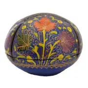 Blue Domed Papier Mache Box - Handmade in India - Fair Trade