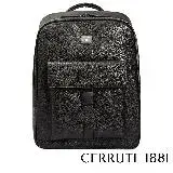 【Cerruti 1881】限量2折 義大利頂級小牛皮後背包 全新專櫃展示品(黑色 CEZA05340M)