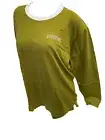 Victoria's Secret Pink Cotton Long Sleeve Ringer Tee X-Large Color Green NWT